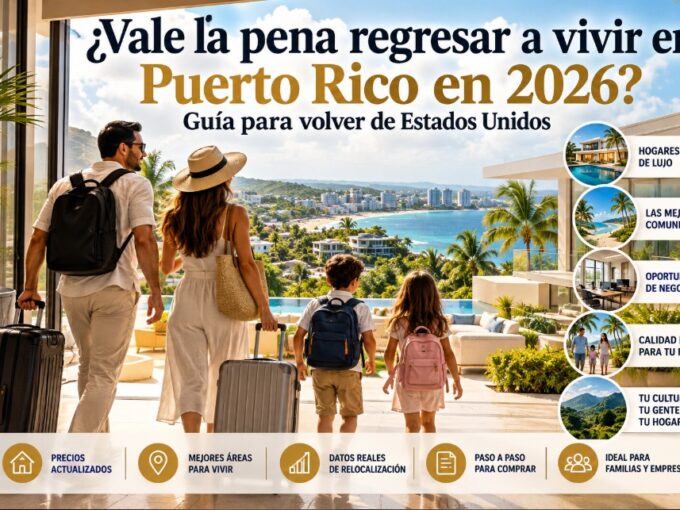 Vale la pena regresar a vivir a Puerto Rico en 2026? Descubre costos de vida, mejores lugares para vivir, precios de viviendas y cómo comprar casa desde Estados Unidos. Esteban Sarmiento, fundador de Puerto Rico Real Estate, te ayuda a planificar tu regreso a la isla.